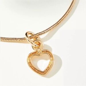 New! Anthropologie Gold Plated Heart Love Pendant Necklace (3016) NWOT